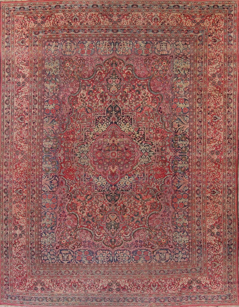 MAGNIFICENT Antique Khorassan Carpet | A Madonna-esk QUEEN | Rich & Pastel-like with Every Color & Detail | 10.8 x 14.3