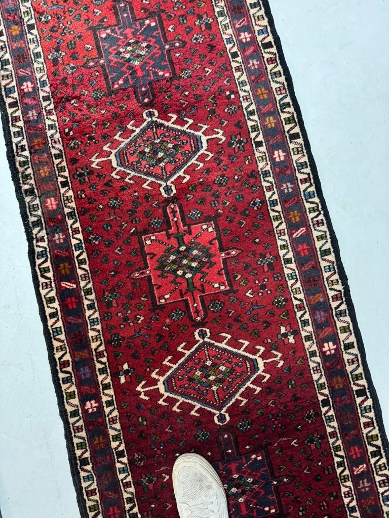 NARROW Vintage Karaja with Variations of "Red" | Lovely Piece | 2.6 x 9.3