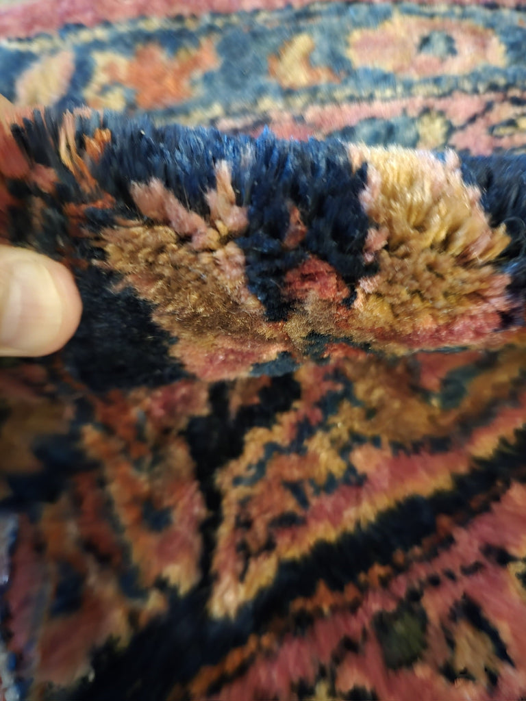 RESERVED FOR STACY*** Gorgeous Antique Mohajeran Sarouk in nearly MINT Condition | Marbling Coral, Pinks, Deep Berry Hues | ~ 9 x 11.6