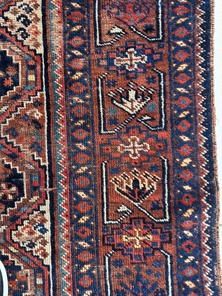 RESERVED FOR KMB DESIGN*** INFINITELY Charming Southwest Persian Khamseh | Deep Blues, Amber, Peacock Green | ~ 7.8 x 9ish
