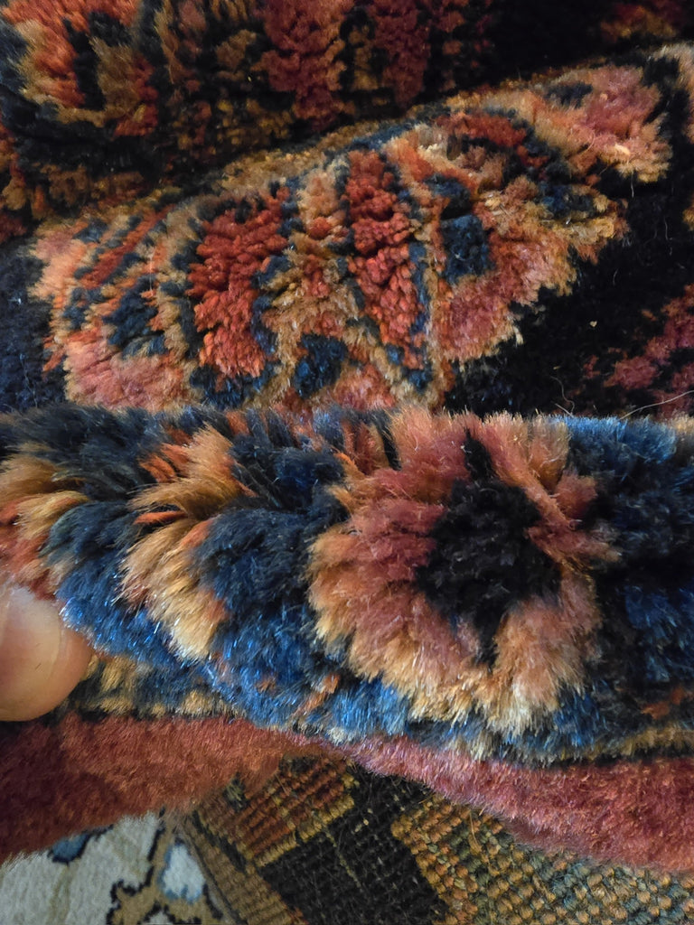 RESERVED FOR STACY*** Gorgeous Antique Mohajeran Sarouk in nearly MINT Condition | Marbling Coral, Pinks, Deep Berry Hues | ~ 9 x 11.6
