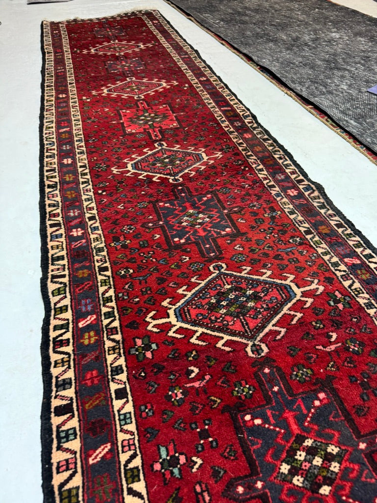 NARROW Vintage Karaja with Variations of "Red" | Lovely Piece | 2.6 x 9.3