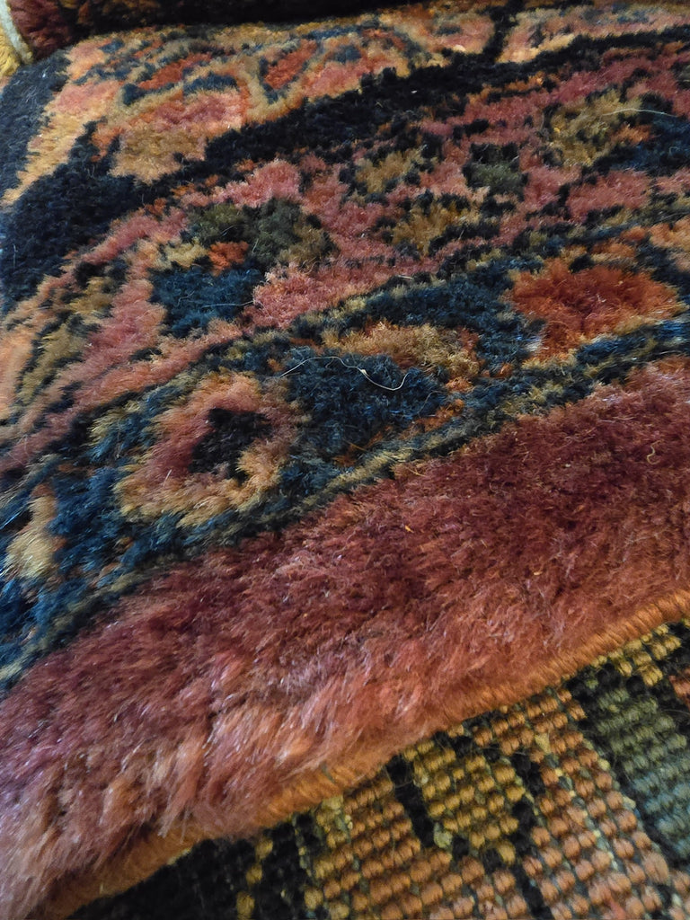 RESERVED FOR STACY*** Gorgeous Antique Mohajeran Sarouk in nearly MINT Condition | Marbling Coral, Pinks, Deep Berry Hues | ~ 9 x 11.6