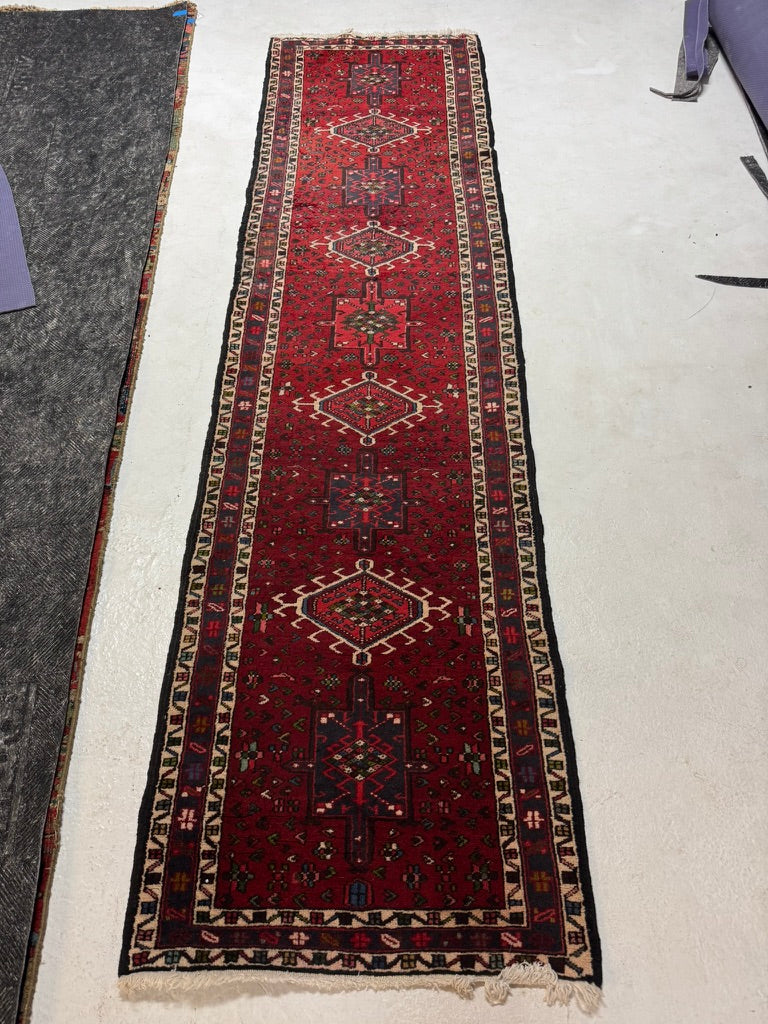NARROW Vintage Karaja with Variations of "Red" | Lovely Piece | 2.6 x 9.3