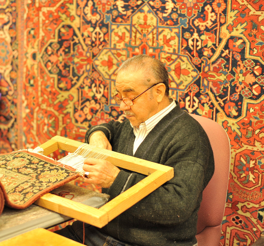 Collector's Piece | SENSATIONAL Tribal Masterpiece | Antique Persian Serapi Heriz Dream |  9.6 x 12.7