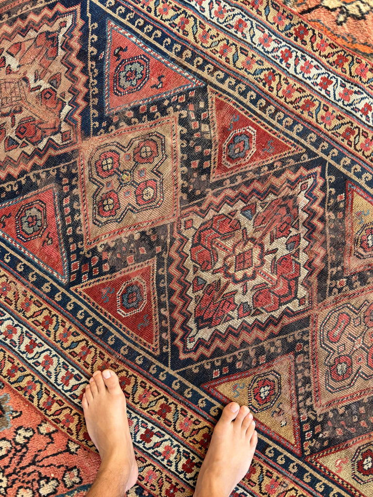 RESERVED FOR NICK*** INFINITELY LONG Gorgeous Antique Tribal Textile Runner | Ancient Southwest Persian, Rustic & Rare | ~ 3.9 x 24