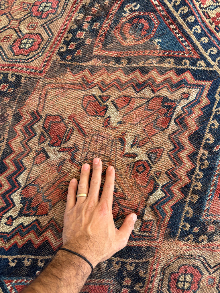 RESERVED FOR NICK*** INFINITELY LONG Gorgeous Antique Tribal Textile Runner | Ancient Southwest Persian, Rustic & Rare | ~ 3.9 x 24
