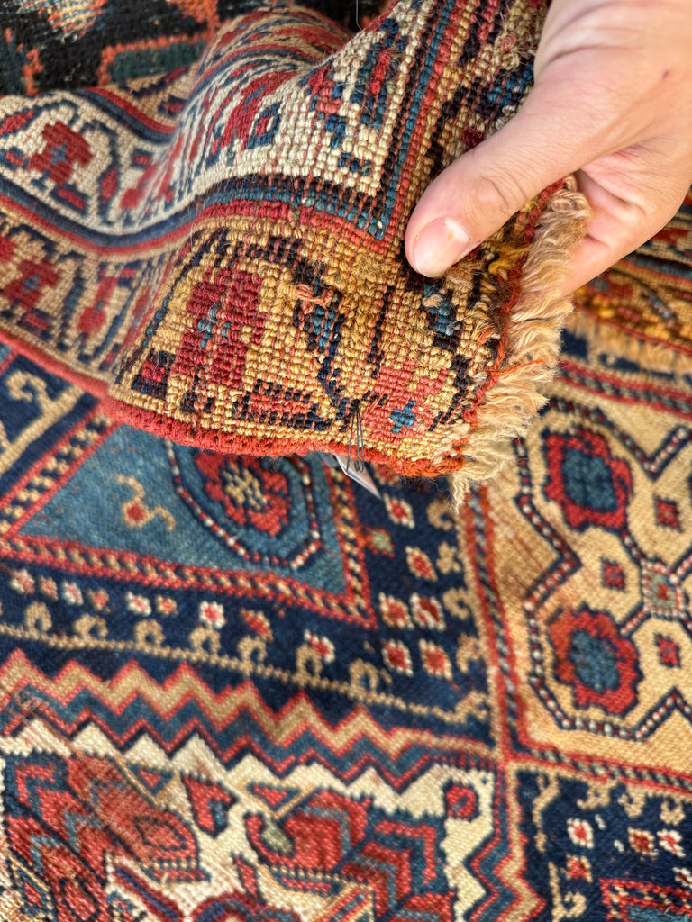RESERVED FOR NICK*** INFINITELY LONG Gorgeous Antique Tribal Textile Runner | Ancient Southwest Persian, Rustic & Rare | ~ 3.9 x 24