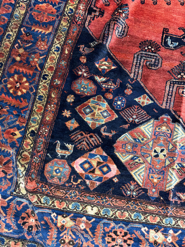 Coming Soon... LARGE & POWERFUL Antique Persian Tribal | Bold Striking Design and Colors | 10.8 x 13.6