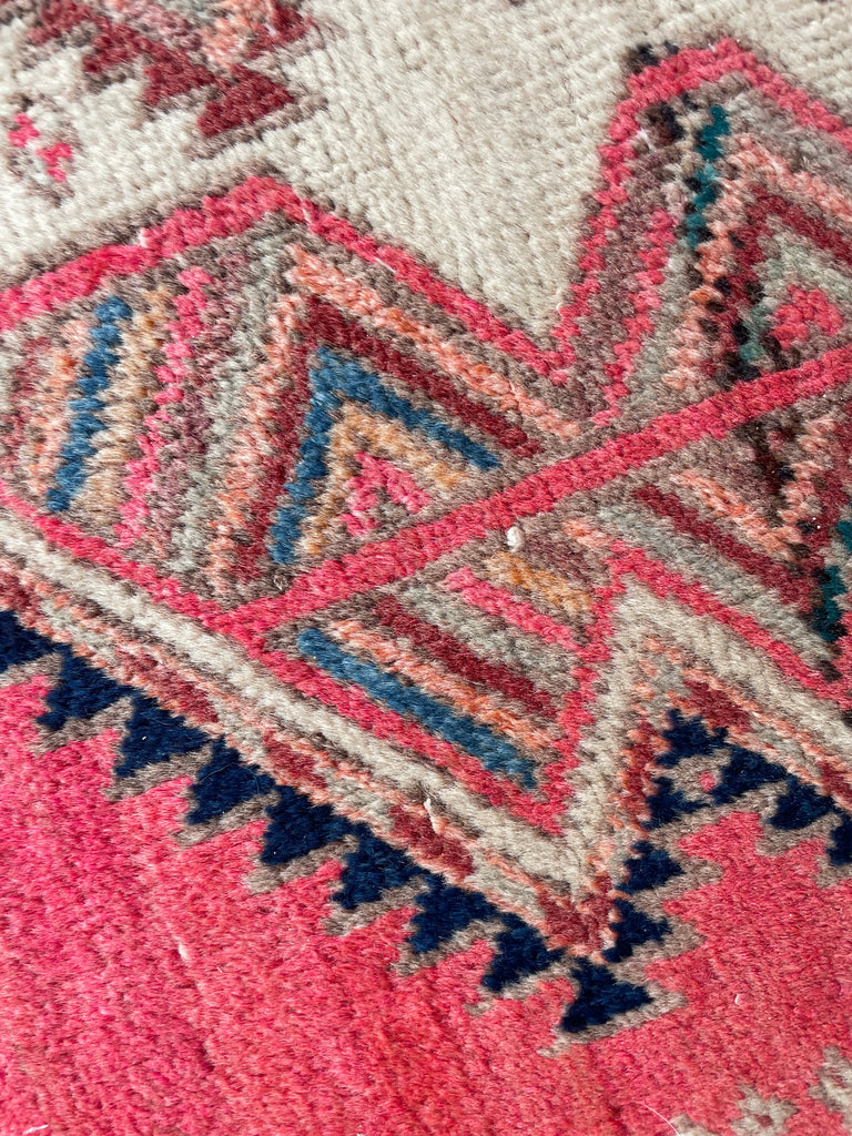 MAGENTA Pink, Copper, Indigo, Purple & More | Vintage Persian Runner | 3.7 x 10.3