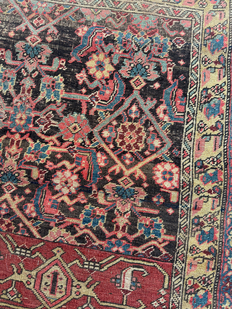 COLLECTOR'S Antique Persian Halvai Bidjar SAMPLER or "WAGIREH" | Rug for Visionaries, Innovators, and Sales Machines | 3.8 x 4.5