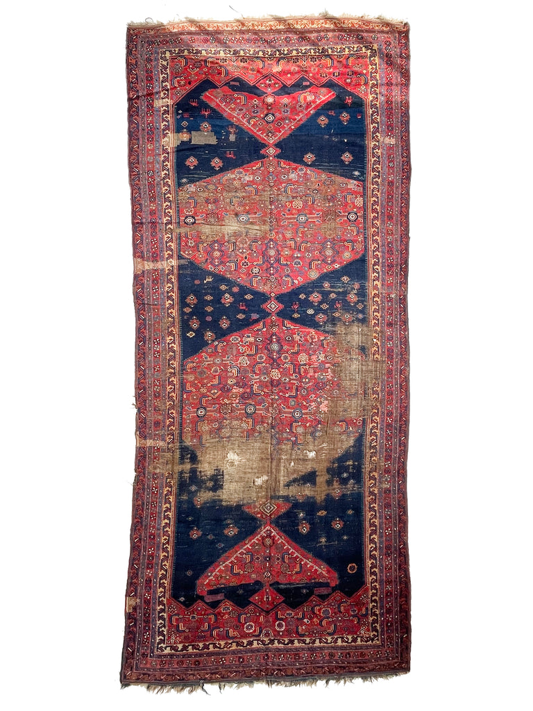 RARE SIZE Antique Rug | Palace Size True Kelleh Nomadic Karabagh | 7.2 x 17.4
