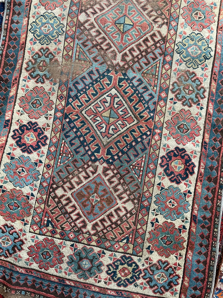 FANTASTIC Antique Kazak Runner | Tribal Beauty with Mature Dyes & Iconic Design | 3.6 x 10