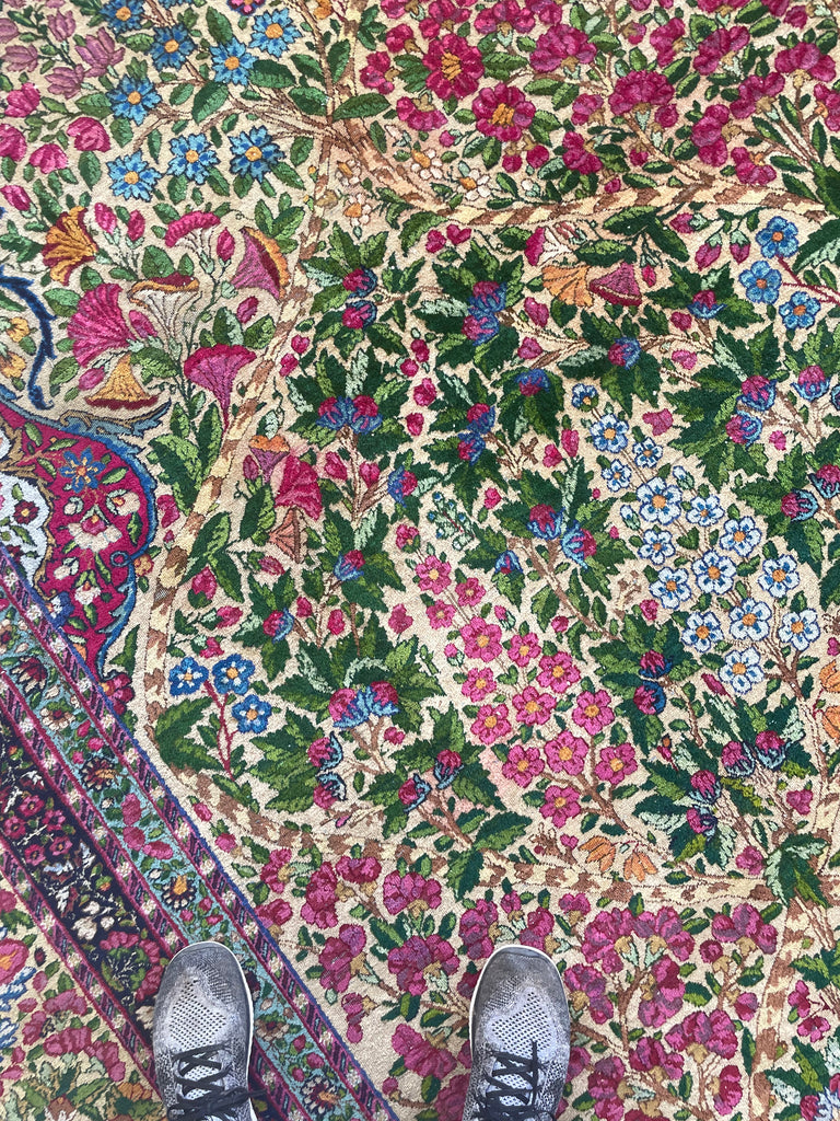 SPECTACLE Antique Kerman Lavar | MILLEFLEUR & CYPRESS TREE OF LIFE | Spectrum Color Palette | 11.4 x 14.5
