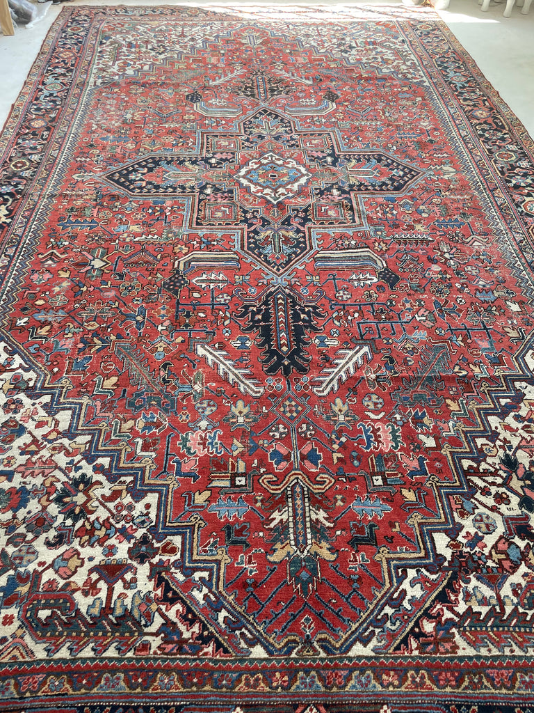ENORMOUS Palace Size Antique Heriz | FULL of Life & Color with Lots of Interest for the Eyes | ~11 x 18.8