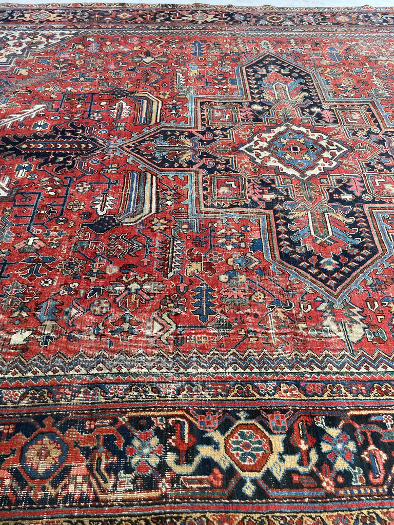 ENORMOUS Palace Size Antique Heriz | FULL of Life & Color with Lots of Interest for the Eyes | ~11 x 18.8