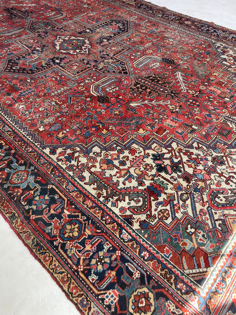 ENORMOUS Palace Size Antique Heriz | FULL of Life & Color with Lots of Interest for the Eyes | ~11 x 18.8