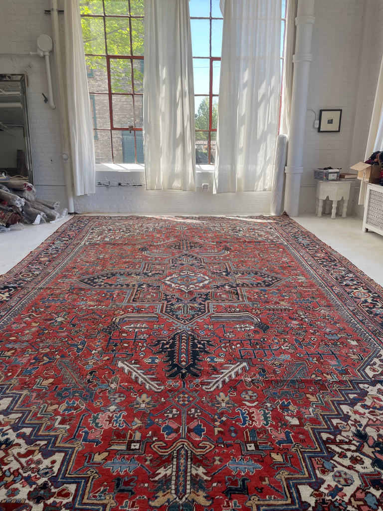 ENORMOUS Palace Size Antique Heriz | FULL of Life & Color with Lots of Interest for the Eyes | ~11 x 18.8