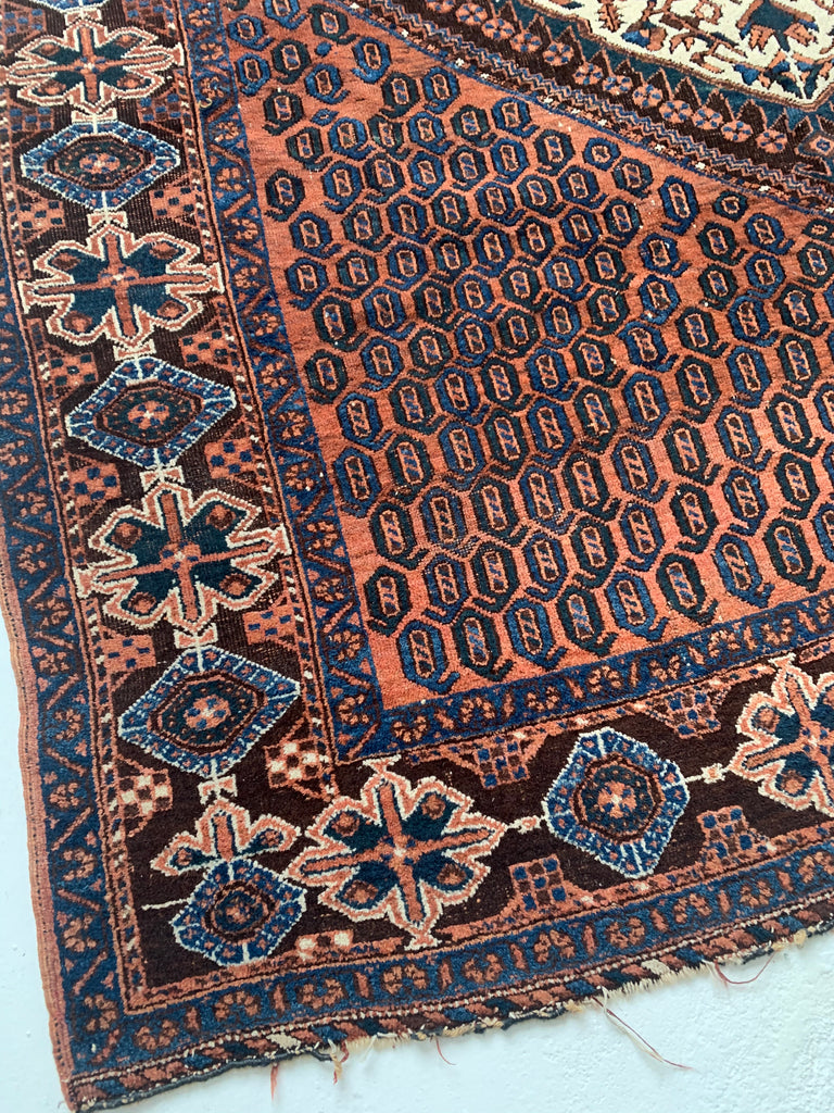 5.2 x 6.3 | Incredible Square Antique Village Tribal Rug Mallard Greens, Terracotta