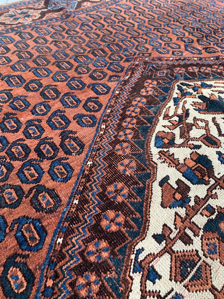 5.2 x 6.3 | Incredible Square Antique Village Tribal Rug Mallard Greens, Terracotta