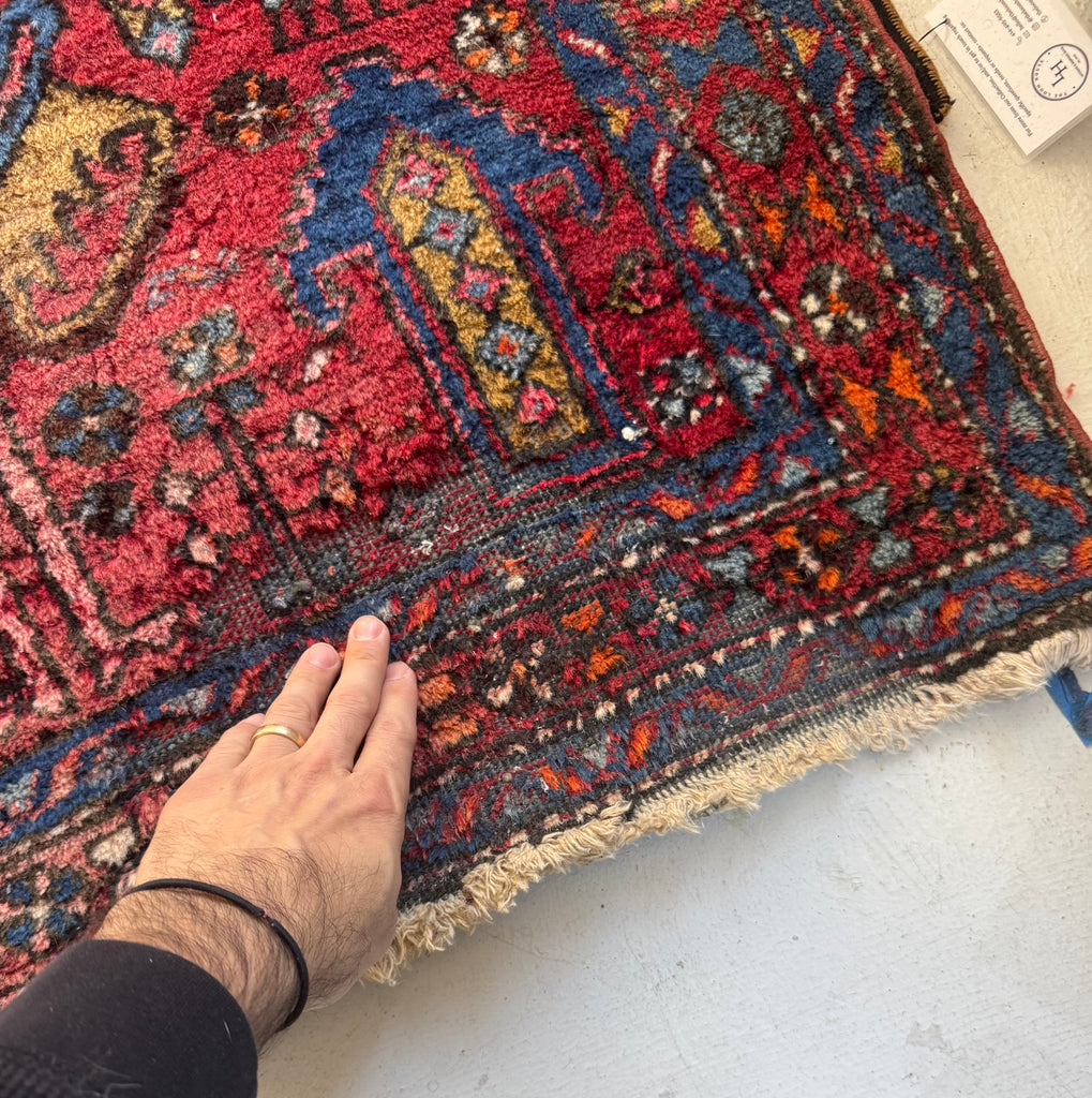 SOLD | UNBELIEVABLY CHARMING Vintage Tribal Runner with Nomadic Motifs & Gorgeous Colors | ~ 3.1 x 10.8