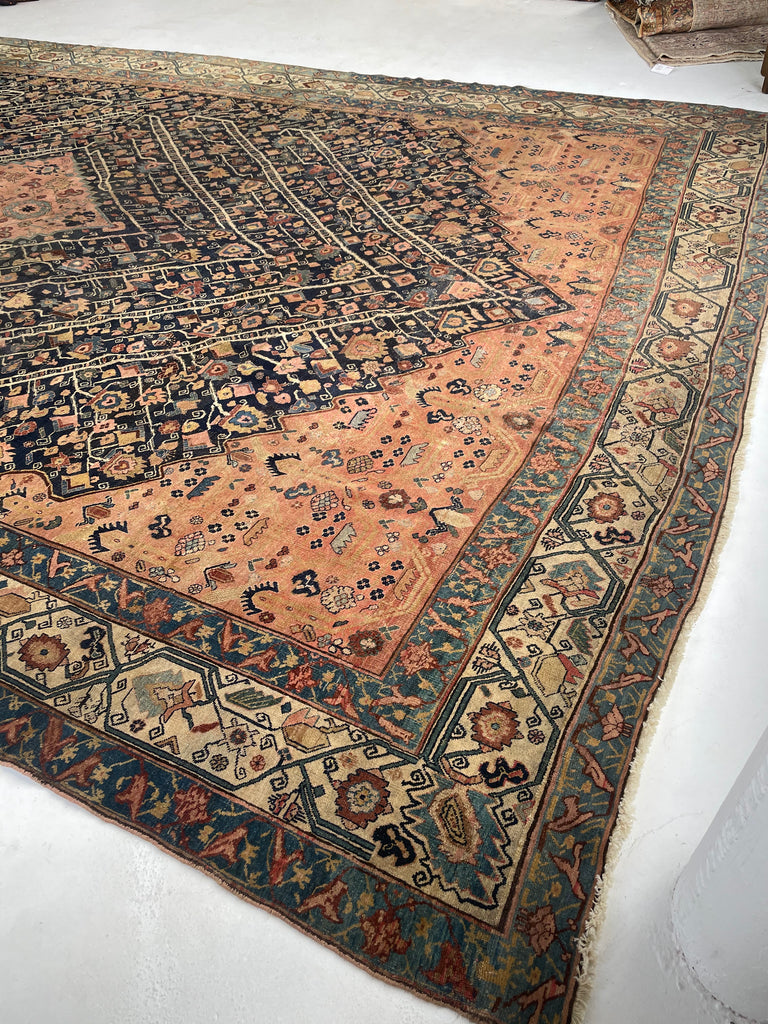 ULTRA HIGH-END COCOON TO BUTTERFLY STORYLINE Oversized Palatial Antique Halvai Bidjar | Palace Size Nomadic Masterpiece  ~ 11 x 18