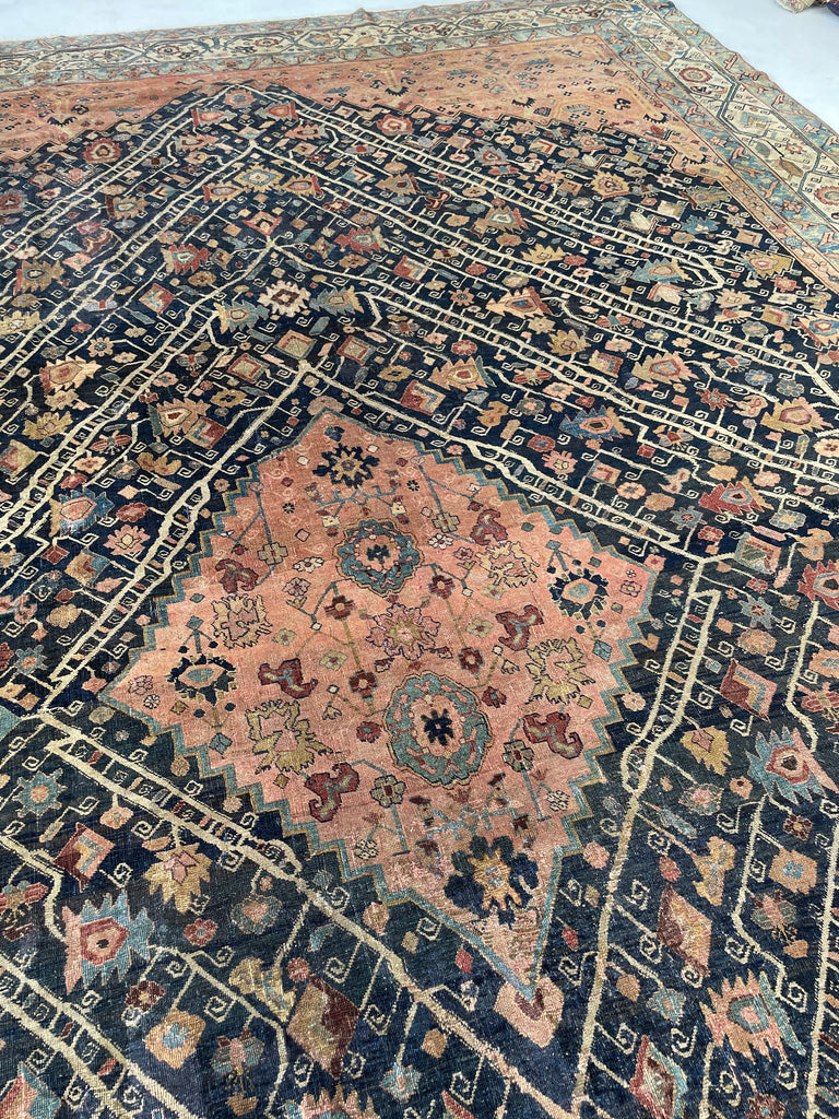 ULTRA HIGH-END COCOON TO BUTTERFLY STORYLINE Oversized Palatial Antique Halvai Bidjar | Palace Size Nomadic Masterpiece  ~ 11 x 18