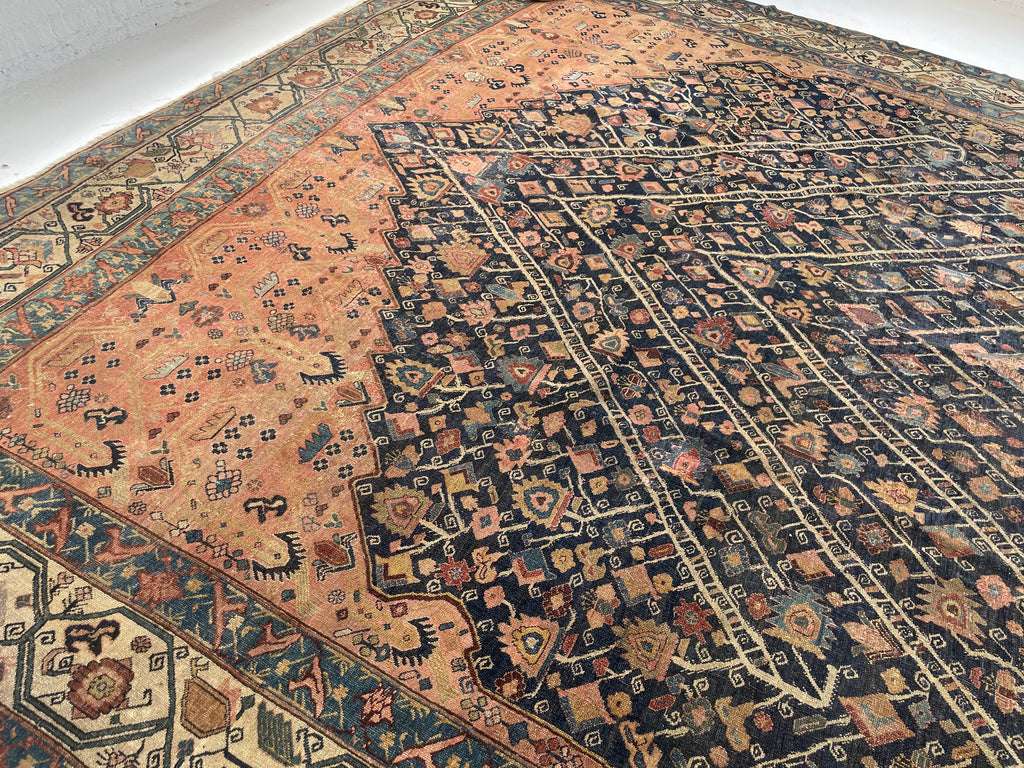 ULTRA HIGH-END COCOON TO BUTTERFLY STORYLINE Oversized Palatial Antique Halvai Bidjar | Palace Size Nomadic Masterpiece  ~ 11 x 18