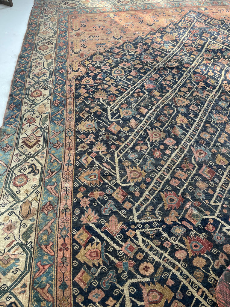 ULTRA HIGH-END COCOON TO BUTTERFLY STORYLINE Oversized Palatial Antique Halvai Bidjar | Palace Size Nomadic Masterpiece  ~ 11 x 18