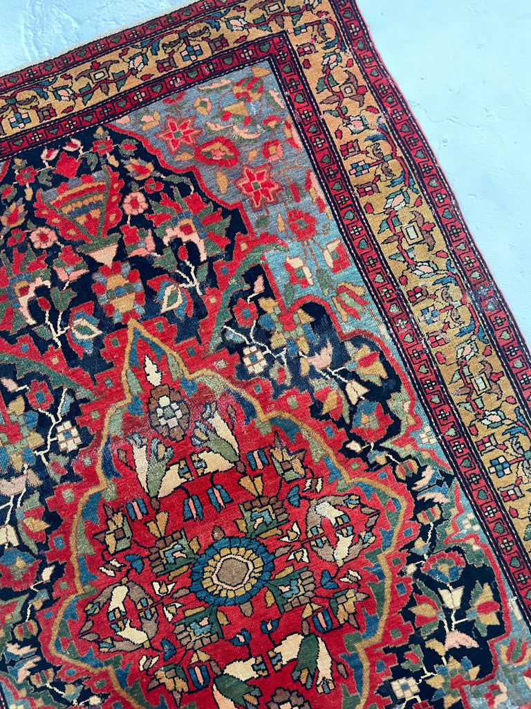 SOLD | SUPURB Antique Ferahan Sarouk with Gorgeous Dyes & Quality Wool | 3.6 x 5.1