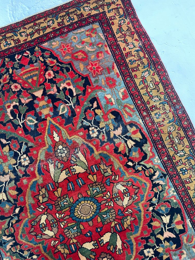 SUPURB Antique Ferahan Sarouk with Gorgeous Dyes & Quality Wool | 3.6 x 5.1