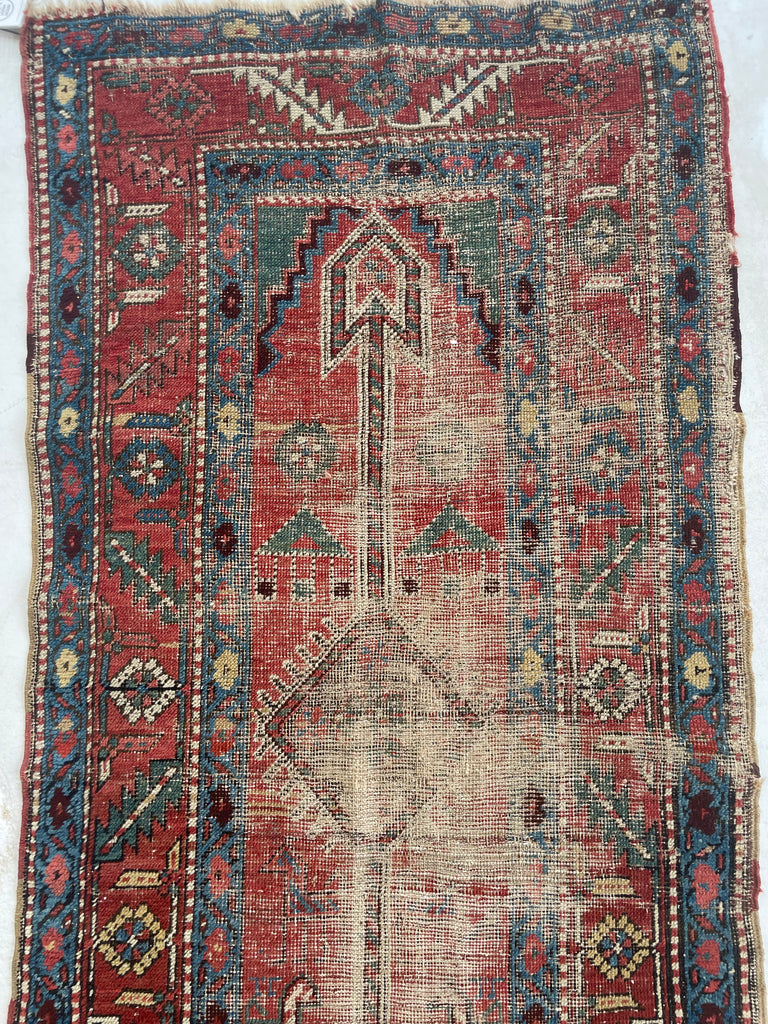 SOLD | HANDSOME Distressed Antique Northwest Persian Runner | Wool on Wool Organic BEAUTY | 2.10 x 10.2
