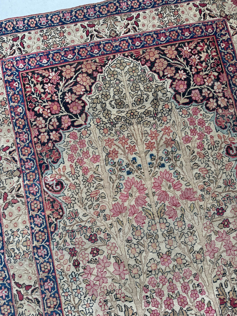SOLD | HEAVENLY Antique Kerman Tree of Life with 3 Cypress Trees | 3 Kids? This is your Rug!! | ~ 3.6 x 5.6
