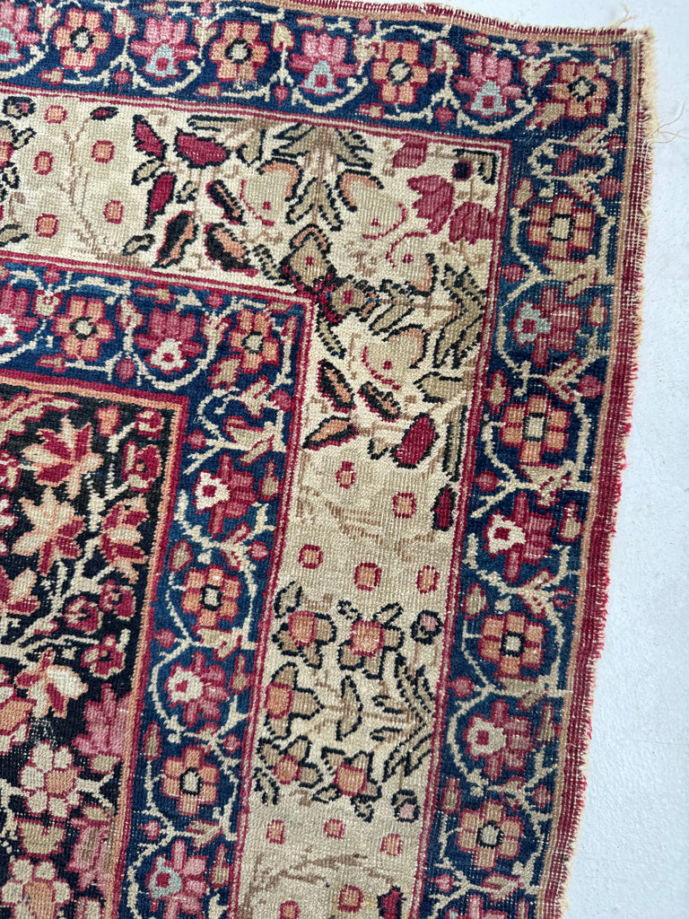HEAVENLY Antique Kerman Tree of Life with 3 Cypress Trees | 3 Kids? This is your Rug!! | ~ 3.6 x 5.6
