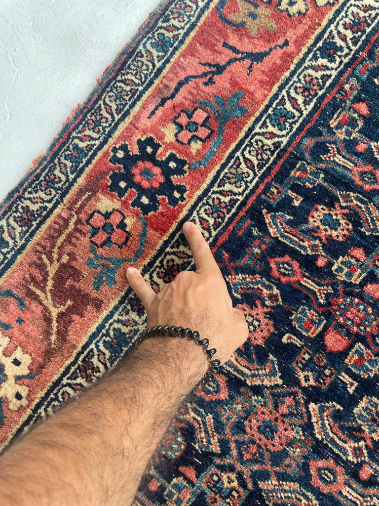 20 FEET LONG!! Gorgeous Antique Halvai Bidjar with Growing Vine Border | 4 x 20.3