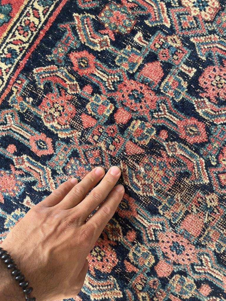 20 FEET LONG!! Gorgeous Antique Halvai Bidjar with Growing Vine Border | 4 x 20.3