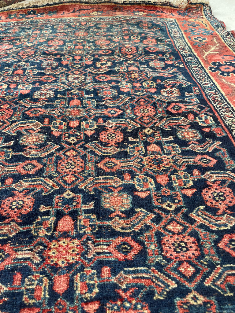 20 FEET LONG!! Gorgeous Antique Halvai Bidjar with Growing Vine Border | 4 x 20.3