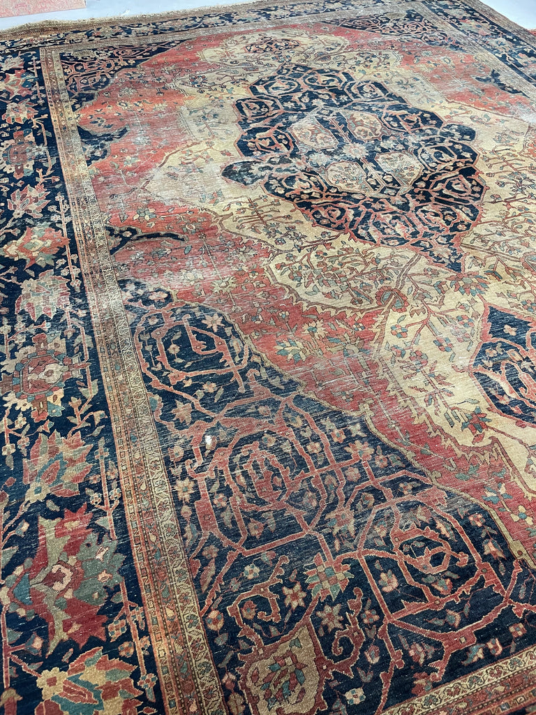 OUTSTANDING  Old-World Gem | Large Antique Carpet, C. 1900's | 10.6 x 13.9