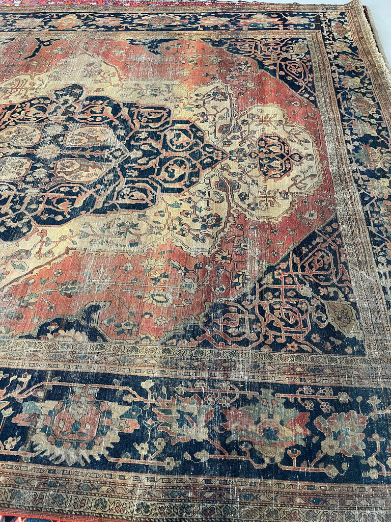 OUTSTANDING  Old-World Gem | Large Antique Carpet, C. 1900's | 10.6 x 13.9