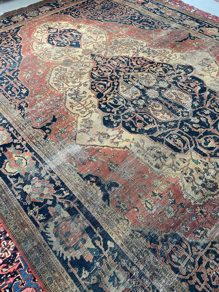 OUTSTANDING  Old-World Gem | Large Antique Carpet, C. 1900's | 10.6 x 13.9
