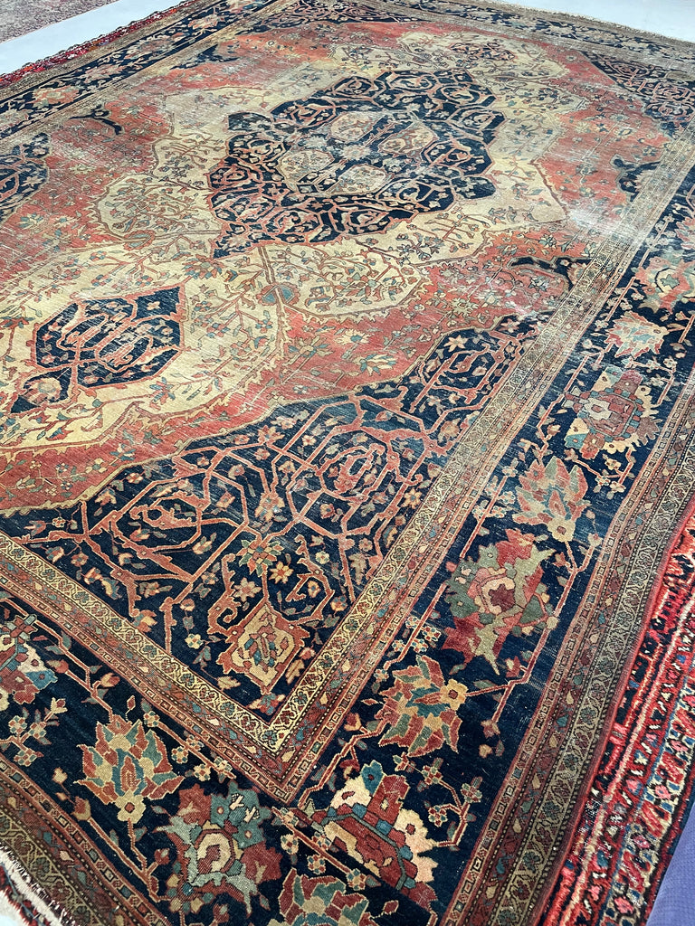 OUTSTANDING  Old-World Gem | Large Antique Carpet, C. 1900's | 10.6 x 13.9
