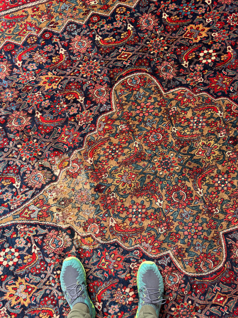 Coming Soon... GORGEOUS Palace Size Persian Bibikibad in Deep Blue, Rust, Hunter Green, Camel | Plush Full Pile | ~ 10.6 x 16.5