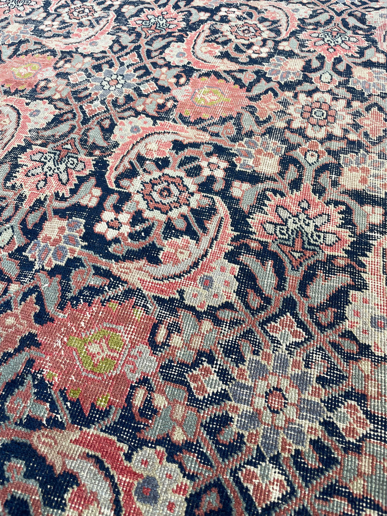 Coming Soon... LOVELY European Sized Antique Water-Garden Tabriz | Pistachio Green, Rust, Rose, Walnut | 7.8 x 12.8