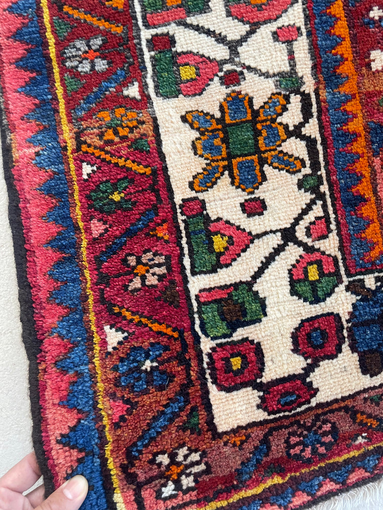 CHEERFUL Semi-Antique Persian Bakhtiari with Iconic Garden Design | Wonderful Colors | 7.2 x 10.7