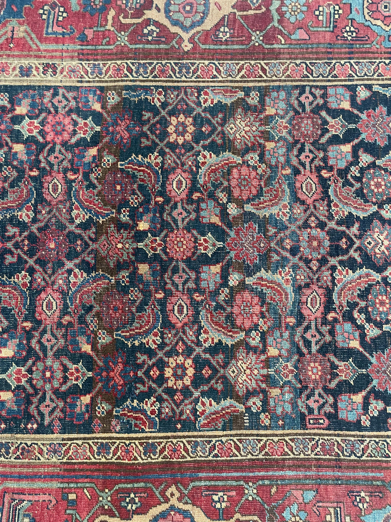 SOLD |  ORGANIC Mystical Halvai Bidjar GEM | Wide Runner with Indigo, Camel, Rust, Purple, Green | 5.3 x 10.7