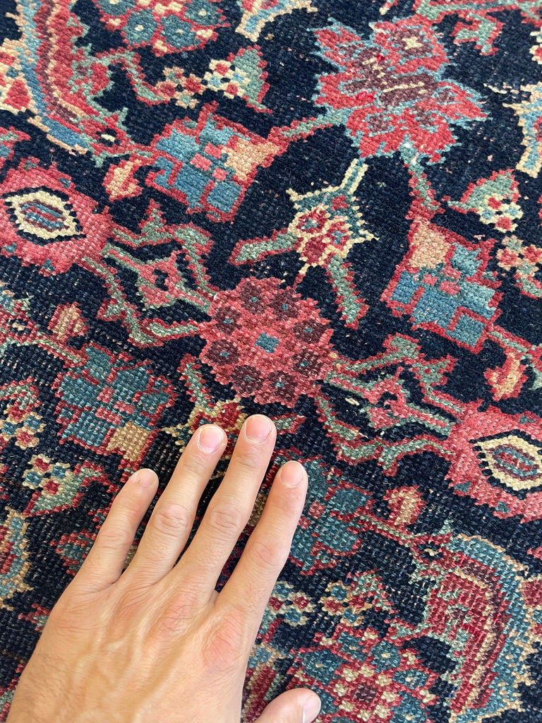 SOLD |  ORGANIC Mystical Halvai Bidjar GEM | Wide Runner with Indigo, Camel, Rust, Purple, Green | 5.3 x 10.7