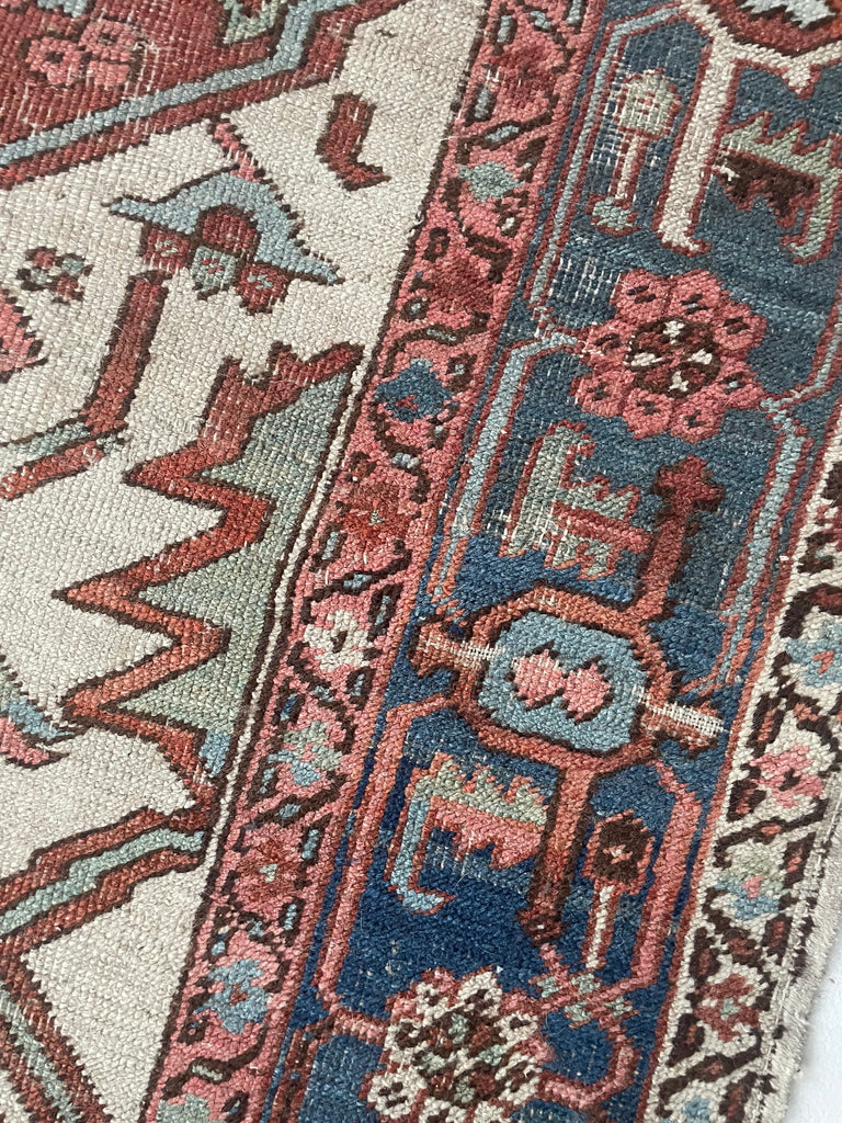 STUNNING Slender European Sized Antique Heriz-Serapi | Sophisticated Old World Art | 8.2 x 13