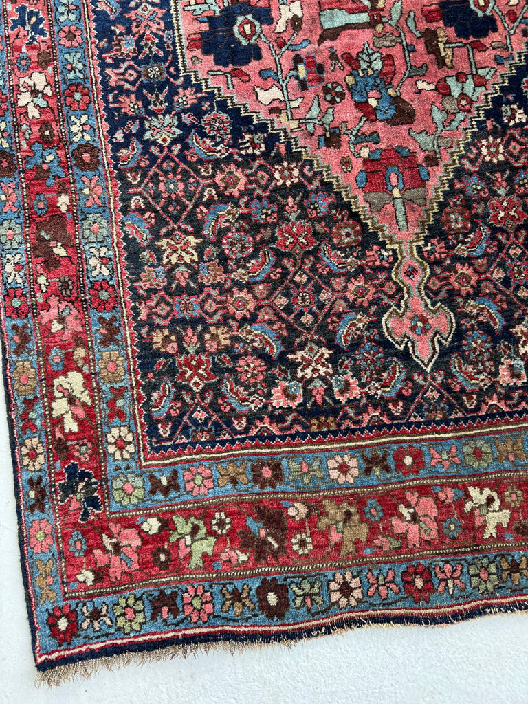 UNIQUE Halvai Bidjar with ASYMMETRICAL Harshang Medallion | Lovely Piece | 3.8 x 5.2