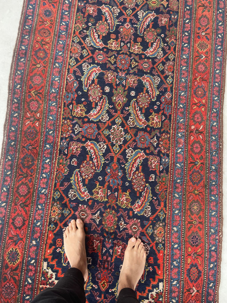 ~ 20 FOOT LONG Nomadic Bidjar Antique Runner with GORGEOUS Colors | 3.8 x 19.9