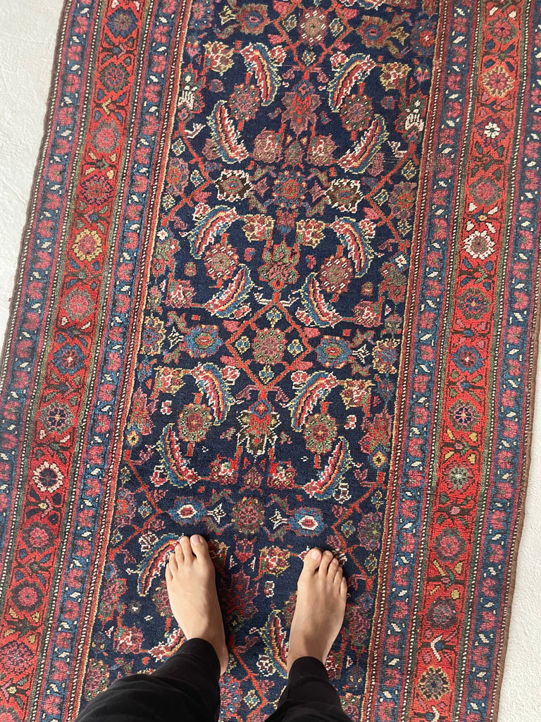 ~ 20 FOOT LONG Nomadic Bidjar Antique Runner with GORGEOUS Colors | 3.8 x 19.9